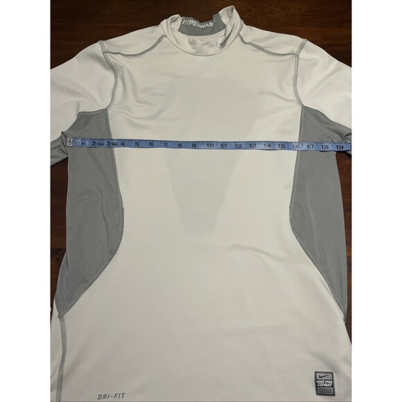 Nike Mens Pro Combat Dri Fit Crew Neck Long Sleeve Fitted Pullover Shirt Size M - Picture 5 of 13